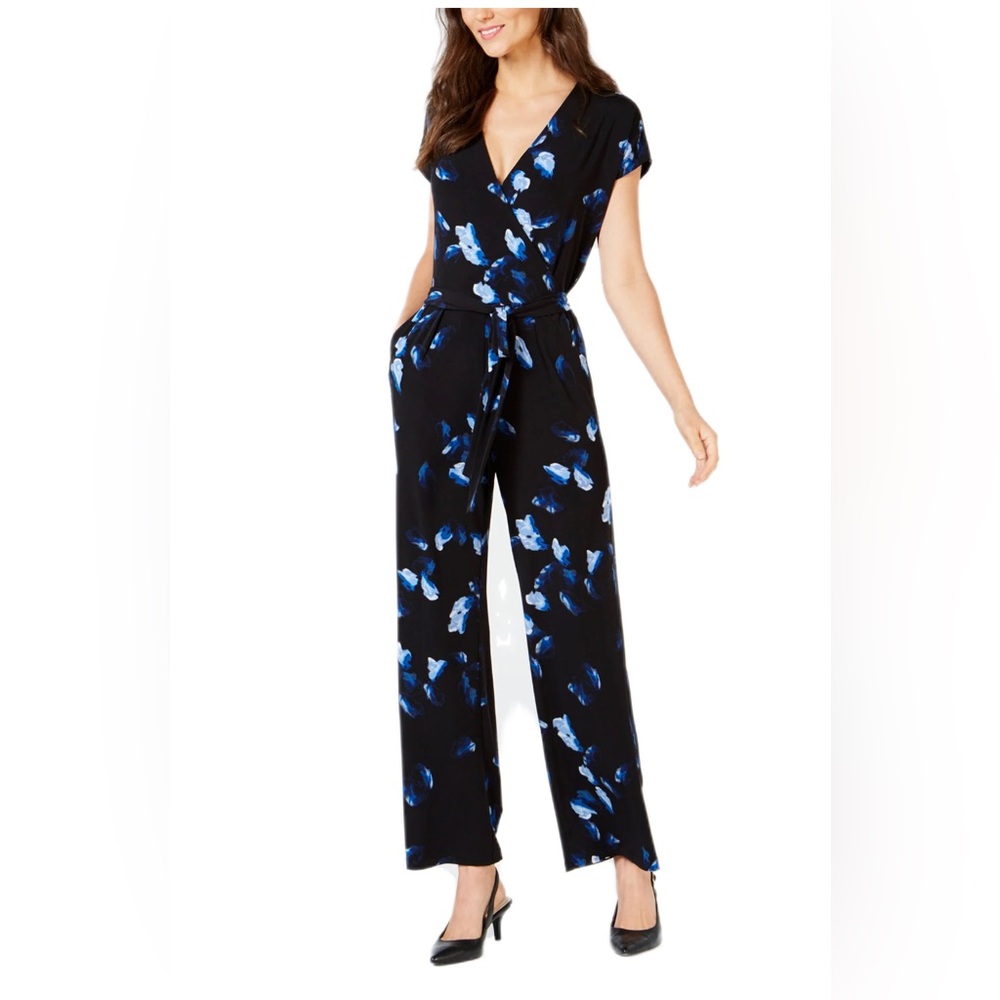 Alfani Printed Wide-Leg Jumpsuit